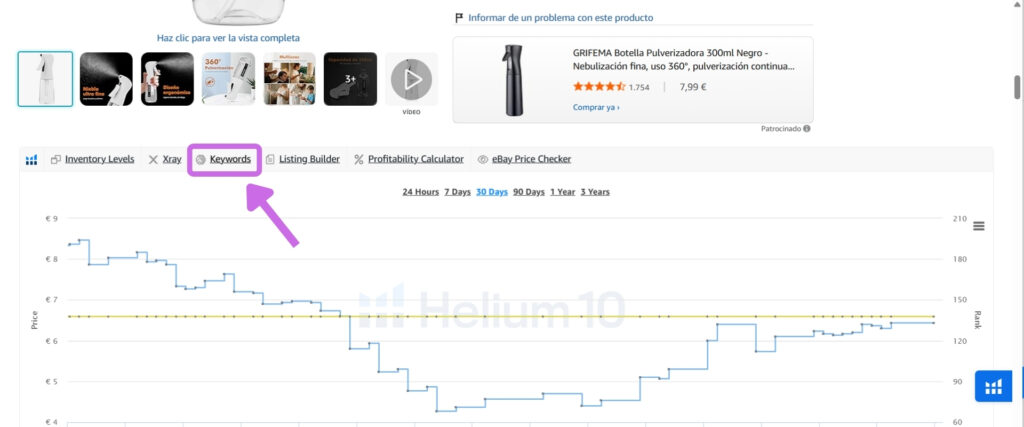 Analizando Keywords con CEREBRO DE hELIUM 10