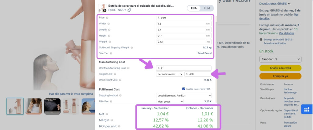 profitability calculator para encontrar productos rentables
