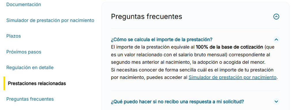 Prestacion por paternidad cuanto me pagan