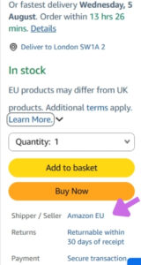 Vendido y Enviado por AMAZON Vendido y Enviado por AMAZON